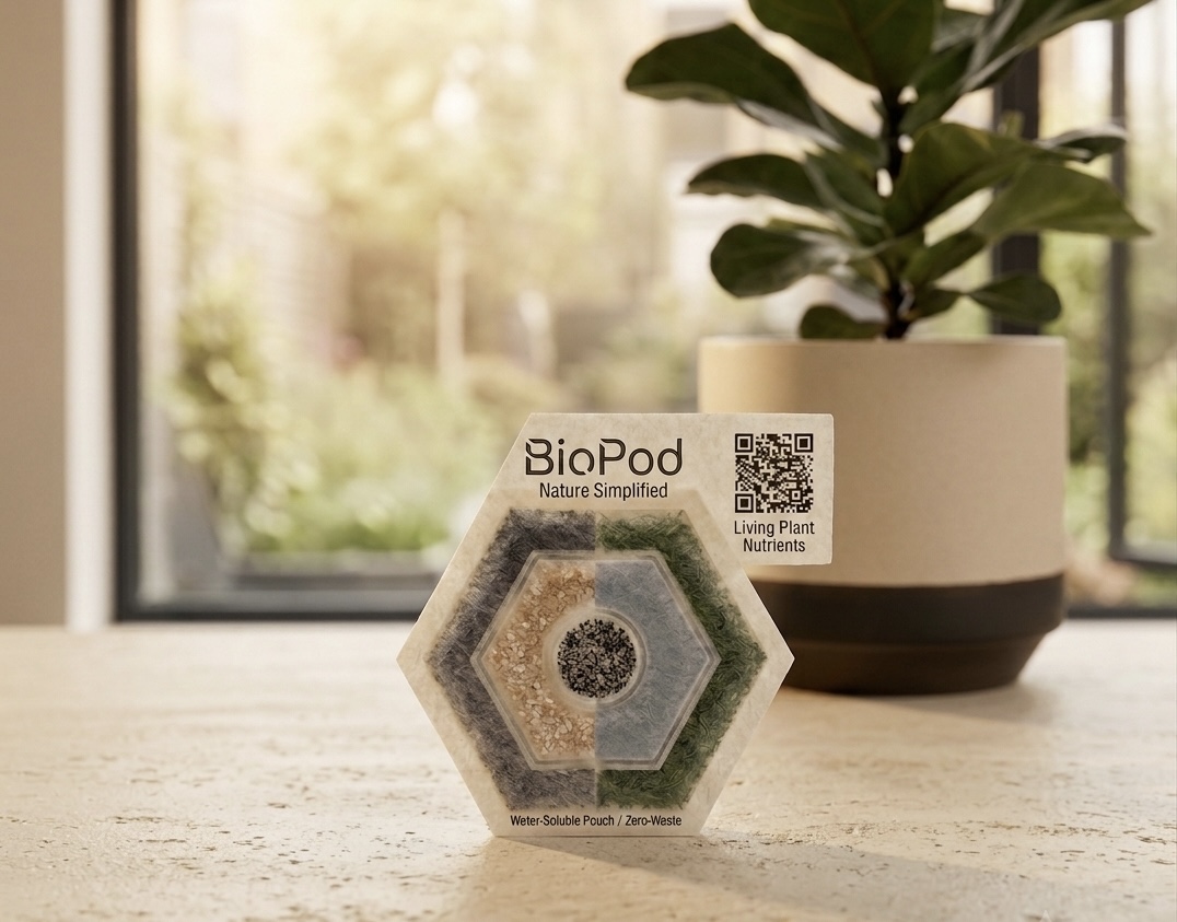 A single BioPod pod on a clean seamless background